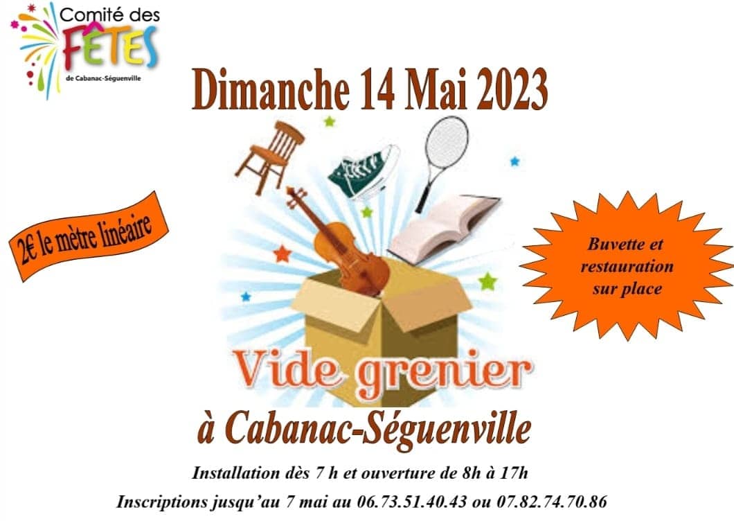 Vide Grenier Cabanac Mai 2023