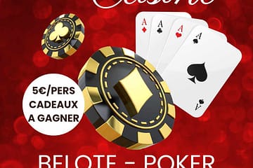 Affiche belote et poker