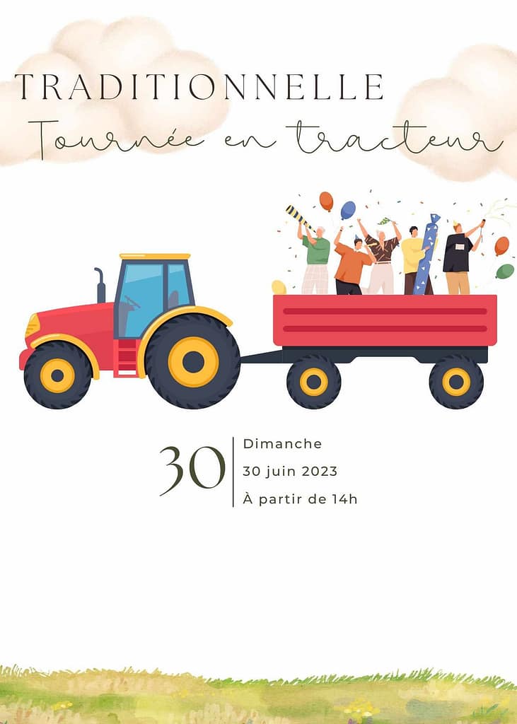 Affiche tournée tracteur